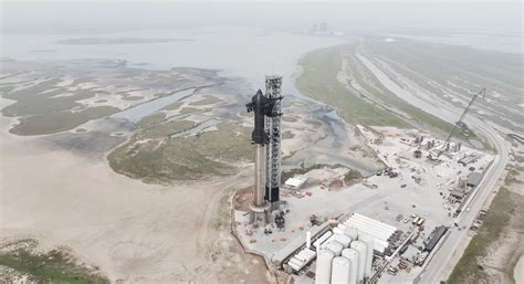 Spacex Stacks Huge Starship Vehicle Ahead Of Orbital Test Flight Video