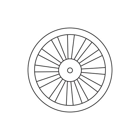 Hand Drawn Kids Drawing Cartoon Vector Illustration Wooden Wheel Icon