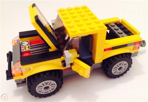 Custom Lego Off Road Yellow Pickup Truck With Tow Hook Lego City