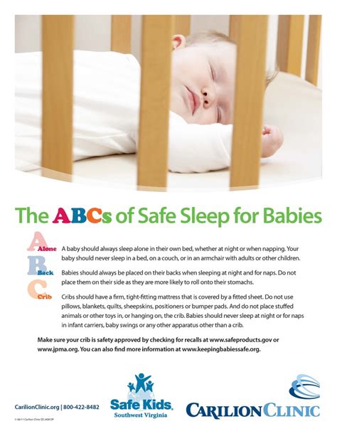 The ABCs Of Safe Sleep For Babies CarilionClinic Org Safe Sleep