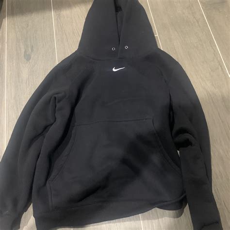 Plain black NIKE hoodie size medium fits perfectly - Depop