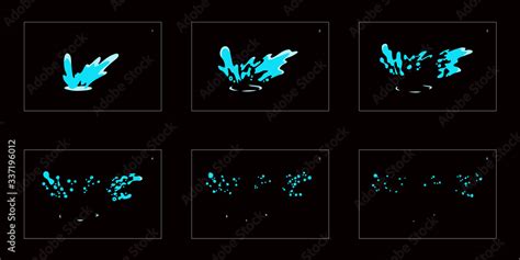 Water Wave Splash Effect Wave Animation Sprite Sheet Classic