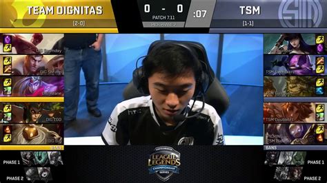 DIG Vs TSM Highlights Game 1 NA LCS Summer 2017 Dignitas Vs Team