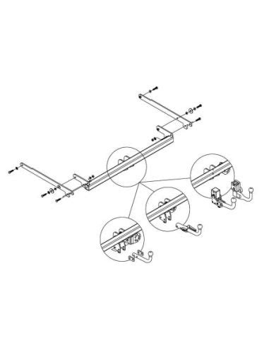 Towbar Toyota YARIS CROSS HYBRID AWD 2021 2022 2023 Horizontal