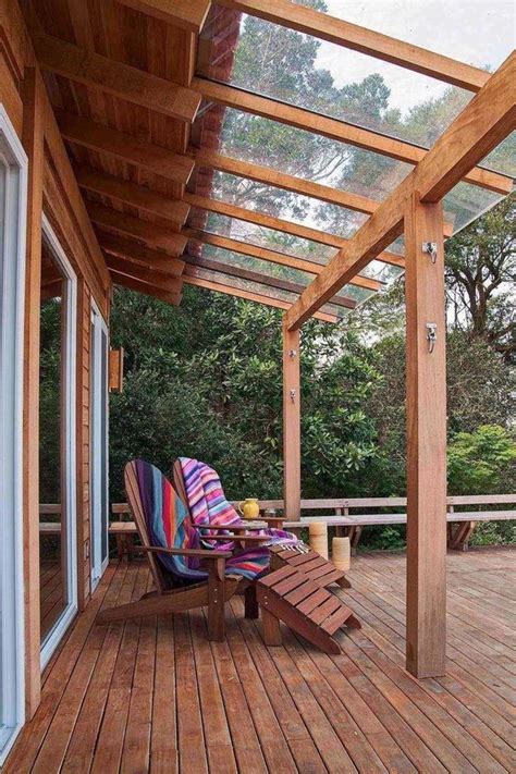 30 Cozy Patio Roof Using Pergola With Tempered Glass Decor Renewal Backyard Pergola Patio