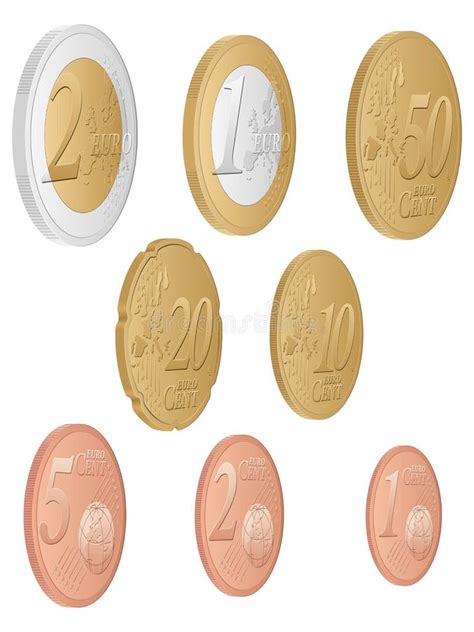 Monedas euro ilustración del vector Ilustración de dinero 119940128