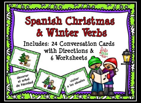 Spanish Christmas Activities Spanish Nouns And Verbs Spanish Christmas Nouns And Verbs Spanish