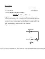 Fatoumata Camara Physics Ii Lab Ohm Law Docx Fatoumata Camara Phys