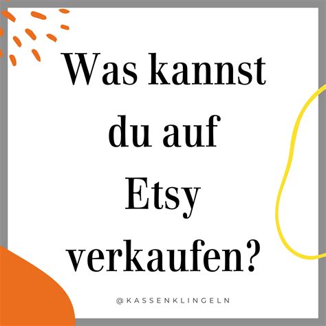 Was Kannst Du Auf Etsy Verkaufen Kassenklingeln