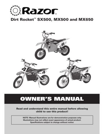 Razor Dirt Rocket MX500 Owner's Manual | Manualzz