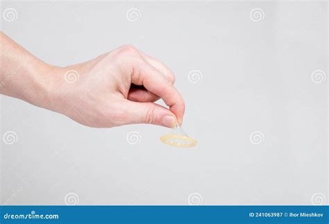 Safe Sex Condom In Man S Hand Contraceptive Stock Image Image Of Contraceptive Packaging