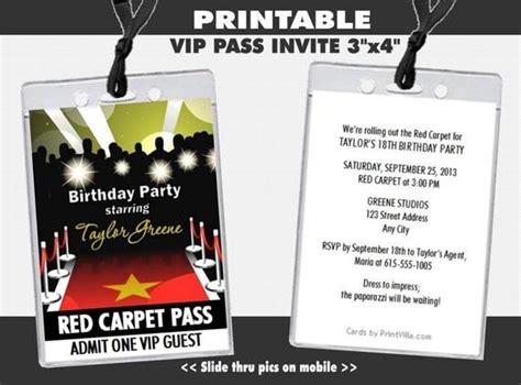 30 Free Printable Vip Pass Template