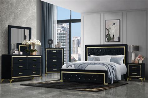 Kingdom Bedroom Set Pc In Black By Global W Options