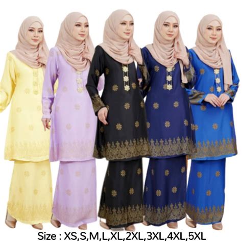 Size Xs Xl Kurung Riau Songket Moden Saloma Raya Plus Size Royal