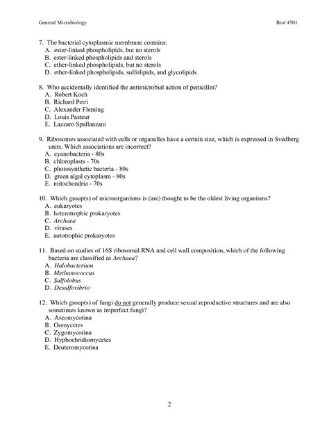 Solution Microbiology Practice Exam Questions Studypool