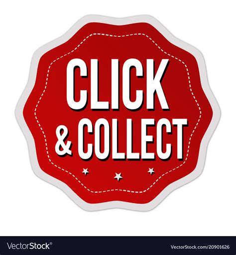 Click And Collect Label Or Sticker Royalty Free Vector Image