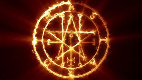 Baphomet Pentagram Symbol Is Animation Of Energy Flow Which Outline The