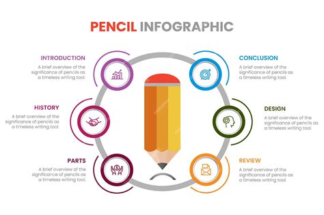 Premium Vector Colorful Pencil Diagram Infographic Element Template