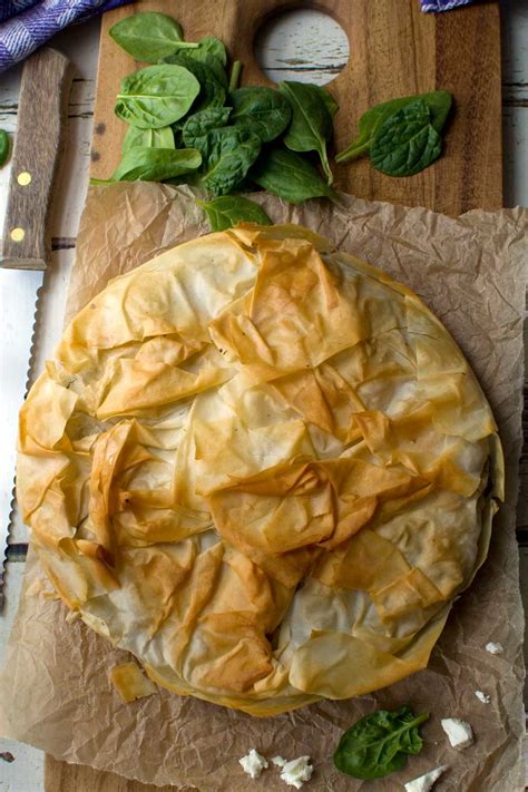 Greek spinach and feta filo pie - Scrummy Lane