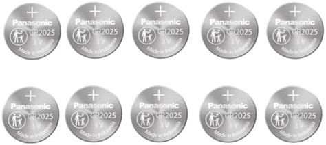 Panasonic CR2025 3 0 Volt Lithium Coin Cell Batteries 10 Pack