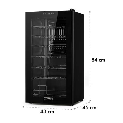 Shiraz Uno Wine Fridge Litres Bottles Touch Control Panel