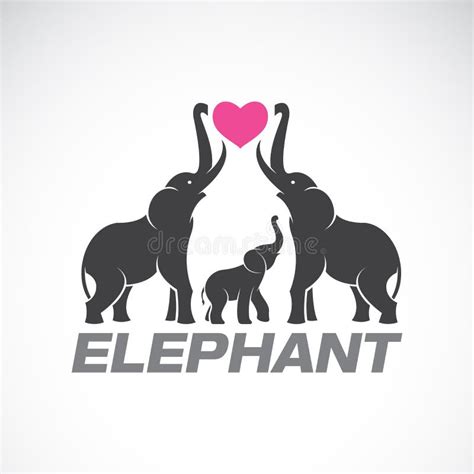 Elephant Trunk Heart Silhouette Clipart