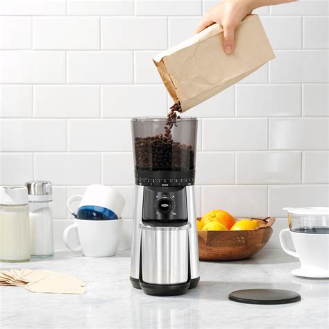 Best Buy OXO Brew Time Based Conical Burr Coffee Grinder Stainless