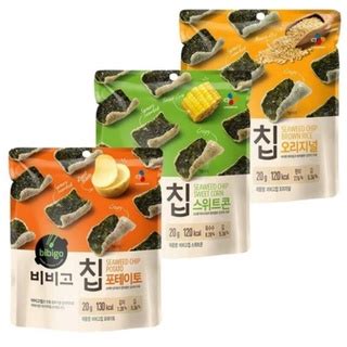 Bibigo Seaweed Chip Crispy Korean Snack G Original Potato Sweet Corn