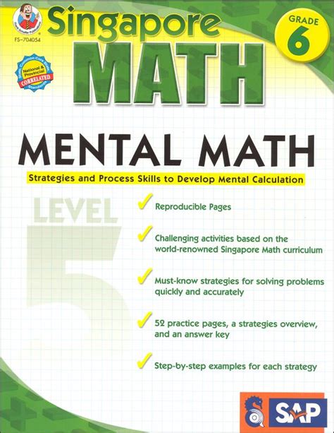 Singapore Math Mental Math Grade 6 Frank Schaffer Publications