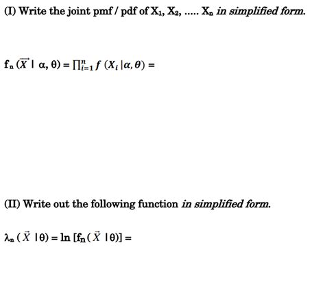 Solved Suppose That X X Xn Form A Random Sample Chegg