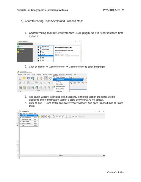 Gis Practical No Bscit A Georeferencing Topo Sheets And Scanned