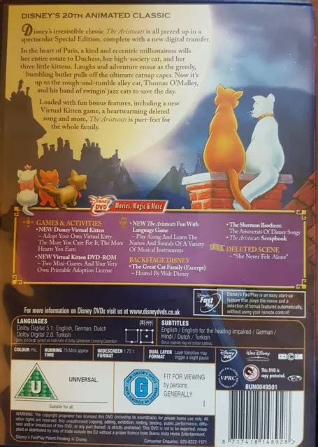 The Aristocats Robin Hood Dvds Disney Picclick Uk