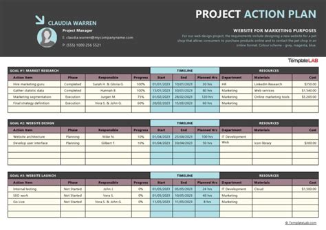 Free Multiple Project Tracking Templates Excel Word Templatelab