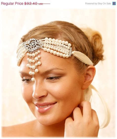 Bridal Headband Pearl Headband Wedding Headband The Great Gatsby