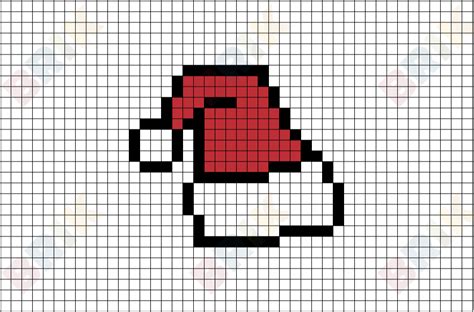 Santa Hat Pixel Art Christmas Cross Stitch Cross Stitch Patterns