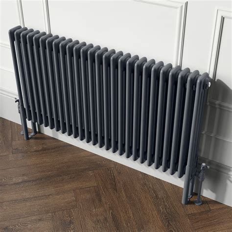 Athens Anthracite Horizontal Triple Column Radiator X Mm