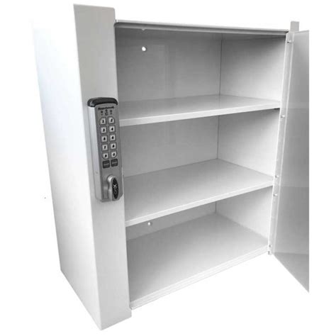 Large Wall Mounted Locking Cabinet Medication Secure Storage