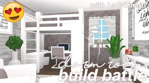 Bloxburg Dorm Room Build Battle W Ladytina07 Youtube