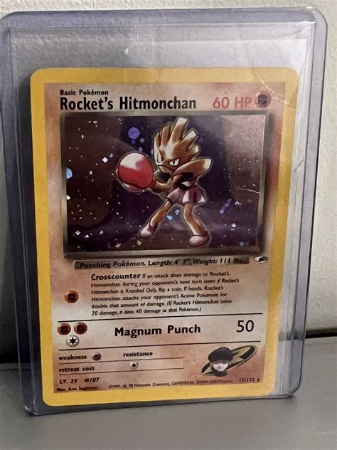 Pok Mon Tcg Rocket S Hitmonchan Gym Heroes Holo Unlimited Holo