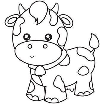 Cow Coloring Pages Outlines Best Cute Cow Scenes Cow Coloring