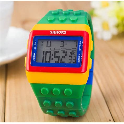 Colorful Shhors Rainbow Fashion Digital Night Light Watch Jelly Led