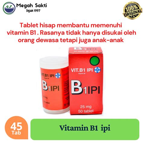 Jual Megah Sakti Vitamin B Ipi Isi Tablet Vitamin Nyeri Otot