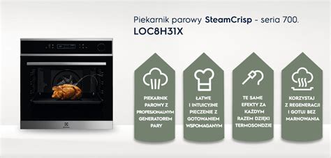 Electrolux Loc H X Steamcrisp Elektryczny Parowy Czarno Stalowy A