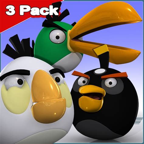 Angry Birds 3d Models For Download Turbosquid