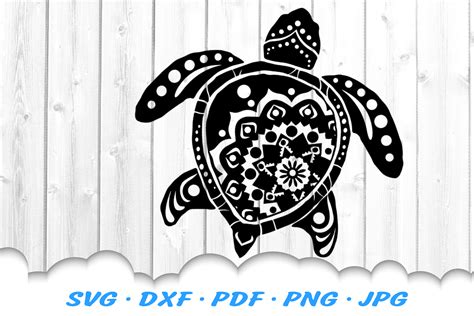 Mandala Sea Turtle Svg Dxf Cut Files 409626 Illustrations Design Bundles