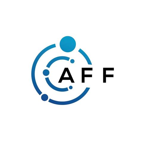 aff letter logo design  black background aff creative initials