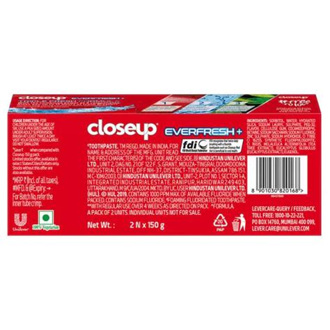 Closeup Everfresh Red Hot Gel Toothpaste 150 G Pack Of 2 JioMart