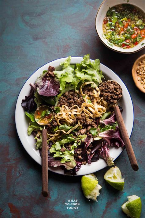 Asian Crispy Ground Beef Noodle Salad What To Cook Today