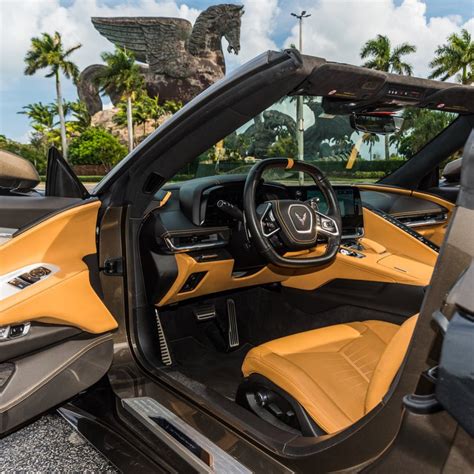 Brown Chevrolet Corvette C8 Convertible Rental Miami Zeus Xi Zeus Xi