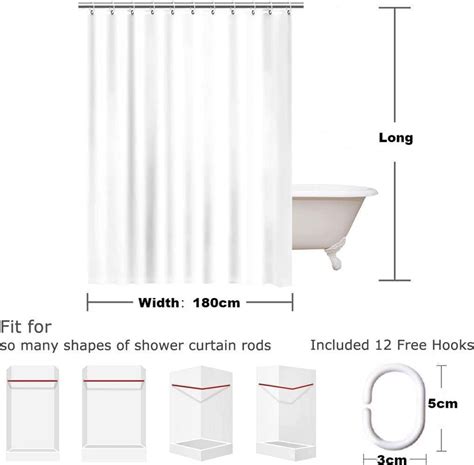 Boho Grey Teal Extra Long Shower Curtain Waterproof Art Modern Cute Bathroom Set Ebay